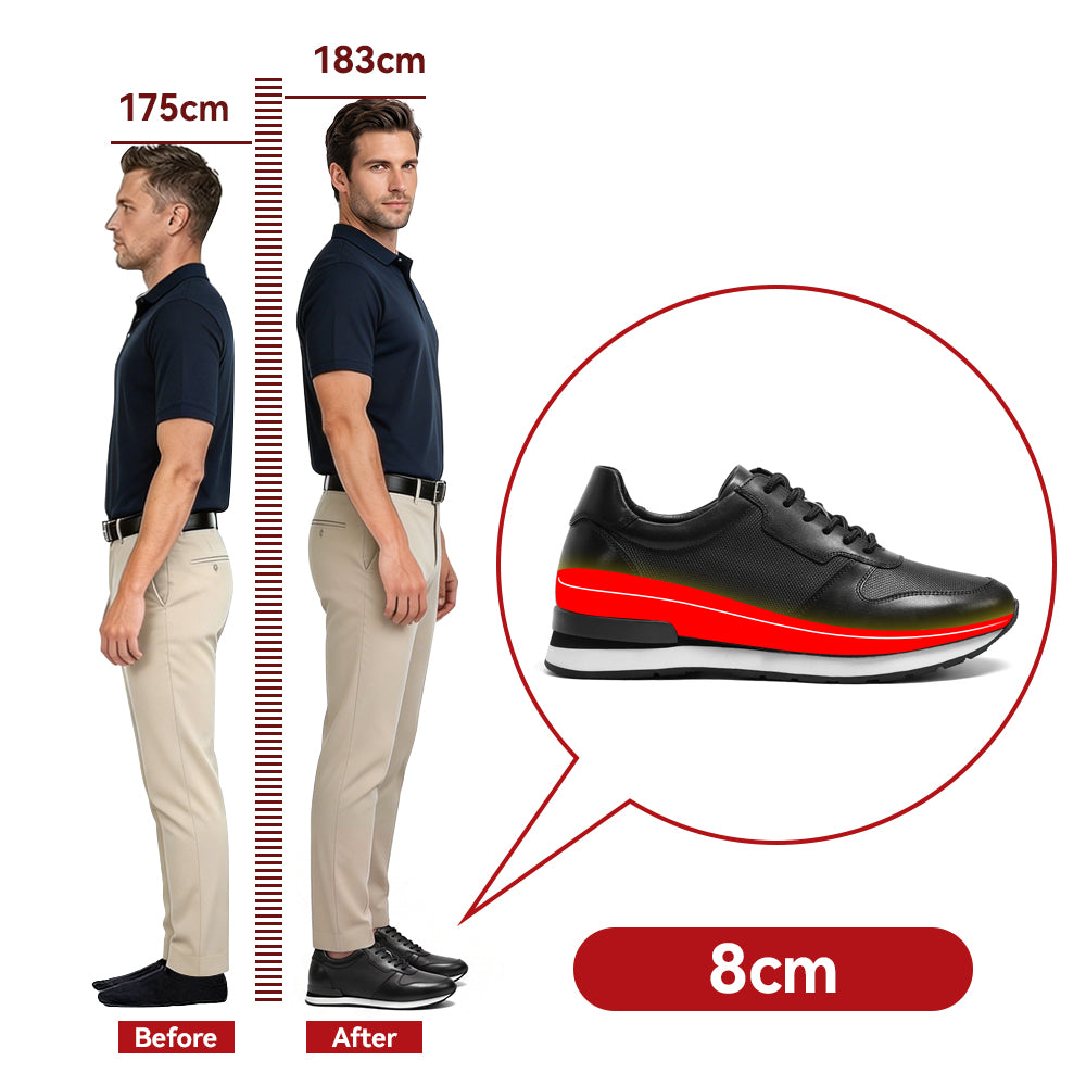 CHAUSSURES REHAUSSANTES HOMME BASSO +8 CM