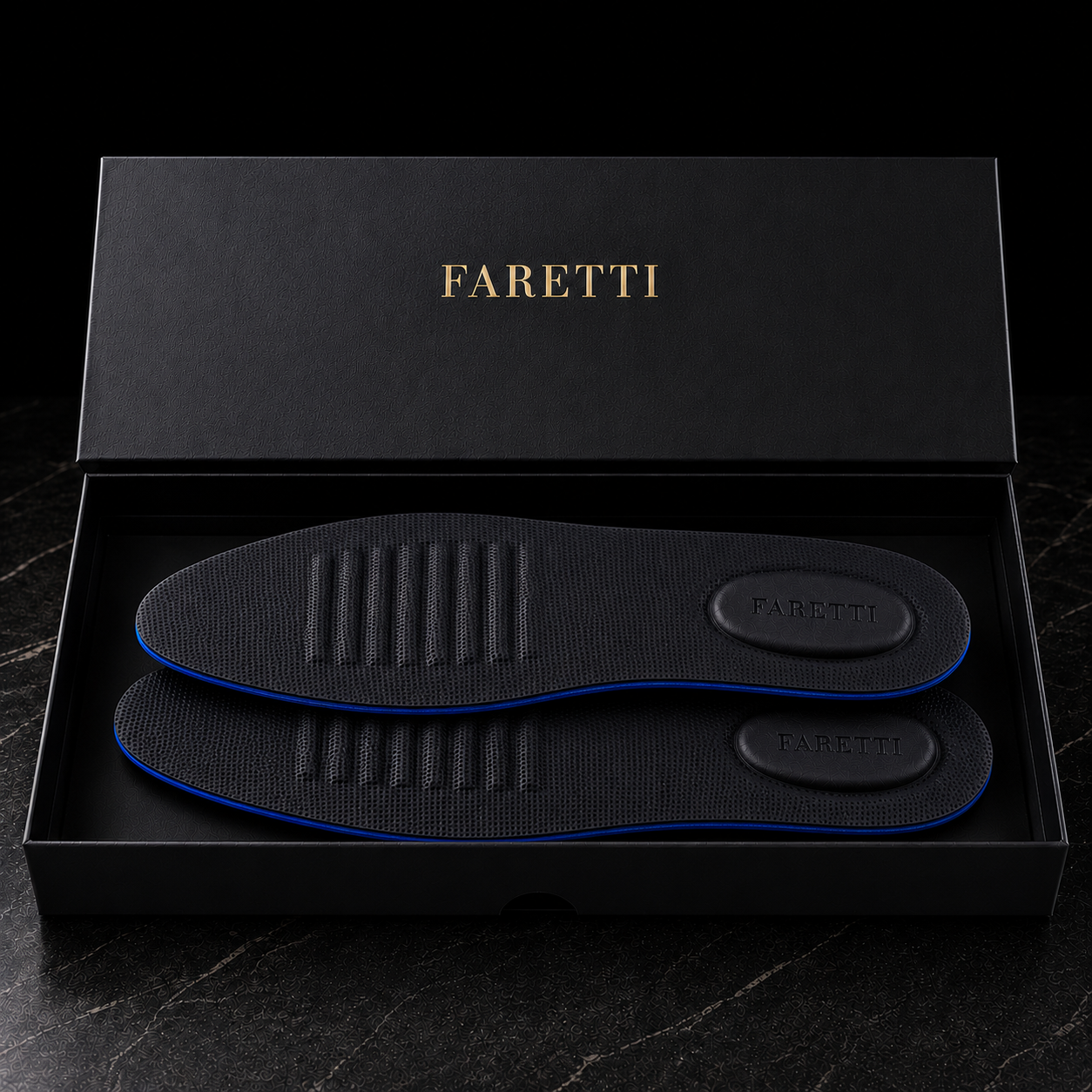 Semelle Ergonomique Noire Faretti +0,5 cm