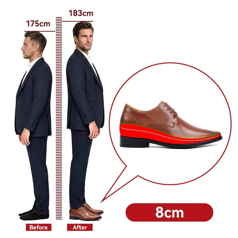 CHAUSSURES REHAUSSANTES HOMME DIEGO +8 CM