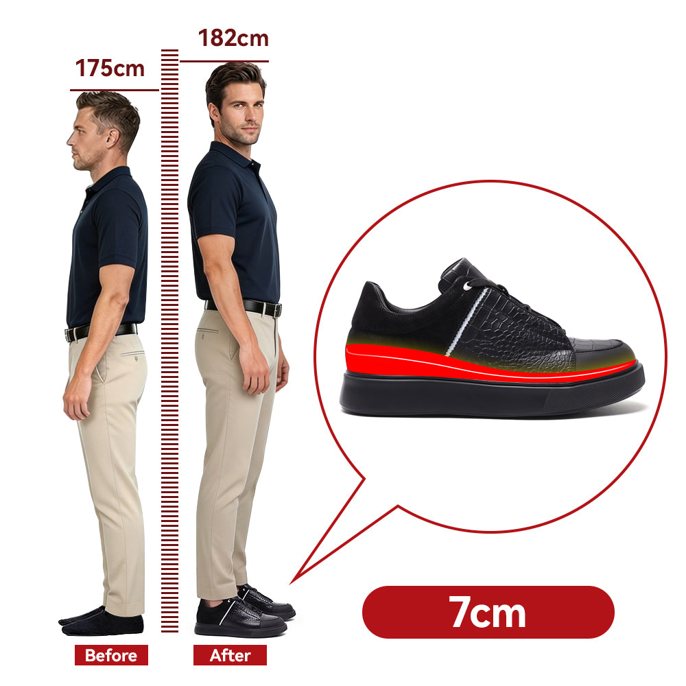 CHAUSSURES REHAUSSANTES HOMME GIANLUCA +7 CM