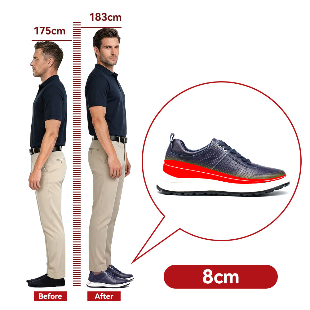 CHAUSSURES REHAUSSANTES HOMME GRANDI +8 CM