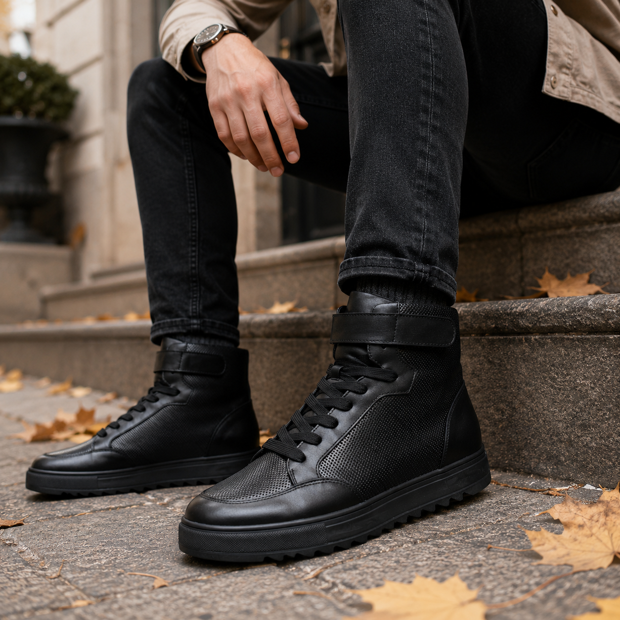 CHAUSSURES REHAUSSANTES HOMME STEFANO +8 CM